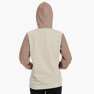 Sweat à capuche bloc deux couleurs, vêtement à la mode pour femmes, avec poches kangourou, manches régulières, pour filles, - Product Image 2