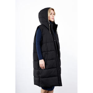 Manteau d'hiver à capuche 2025 en gros, doudoune longue, veste longue matelassée, gilet d'hiver pour femme - Product Image 1