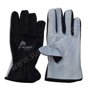 Guantes de trabajo de cuero Partido de vaca, protectores de mano personalizados, baratos, 2021 - Product Image 2