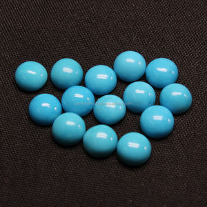 Lot de pierres précieuses turquoise naturelles, fabrication de bijoux à bricoler soi-même, pierres semi-précieuses ovales bleues turquoises en vrac - Product Image 4