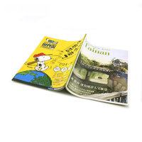 Custom CMYK Impreso Art Paper Paperback Tour Revistas Sillín Cosido Encuadernación de libros