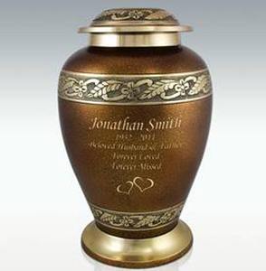 Urna de cremación de latón de loto de bronce para cenizas, urna funeraria de metal para cenizas de personas, urnas de funeral para adultos - Product Image 5