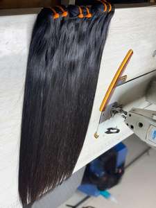 Pelo indio crudo virgen Temple alineado cutícula completa 100% al por mayor, paquete de pelo humano - Product Image 2