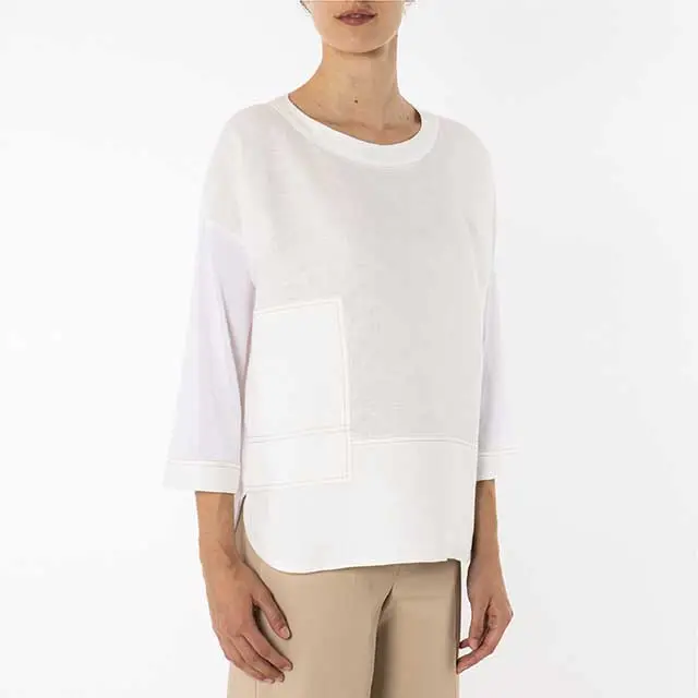 BEST ITALIAN QUALITY TOP FASHION WHITE LINEN SHIRT CASUAL CLOTHING SUMMER WOMEN BLOUSE