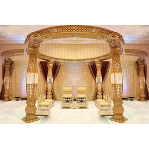 มณฑาปคริสตัลงานแต่งงานสุดหรู  แบบดั้งเดิมของอินเดีย  ตกแต่งงานแต่งงานด้วยมณฑาปใยแก้วคริสตัล  ตกแต่งงานอีเว้นท์ในแคนาดา - Product Image 1