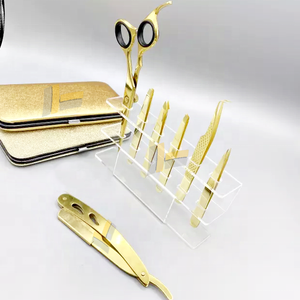 Pince à épiler en acier inoxydable ultra-fin plaqué or 24K Logo personnalisé avec pointe pointue japonaise durable - Product Image 2