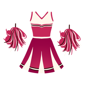 OEM al por mayor niñas animadora traje impreso uniforme Tops en patrón dorado XXXS tamaño de la fuente - Product Image 1