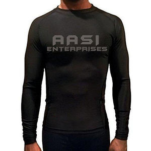 Rashguard unisexe à manches longues, coupe ajustée, compression, tissu en nylon et impression par sublimation - Product Image 3
