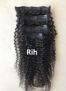 Extensiones de cabello humano indio Real, 200 gramos, Remy brasileño, sin caída, Cabello 100% humano, rizado profundo, Clip en extensiones - Product Image 5
