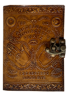 Antique Ouija Journal en cuir véritable Spooky sort livre des ombres avec un design étonnant à la main Deckle Edge papiers pour cadeaux