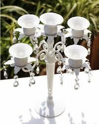 เชิงเทียนสีขาวพร้อมคริสตัลแขวน - Product Image 2