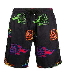 Pantalones cortos de cintura elástica para hombre, pantalones cortos informales personalizados de alta calidad al por mayor, traje de baño de playa con estampado de sublimación sólida - Product Image 1