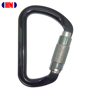 D Type 25KN Hook Aluminum Twist Lock Mountain Climbing Carabiner - Product Image 1