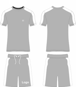 Conjunto de camisetas y pantalones cortos de dos piezas de verano de alta calidad 2025 para hombre, camiseta recortada de manga corta de algodón liso personalizada para hombre - Product Image 6