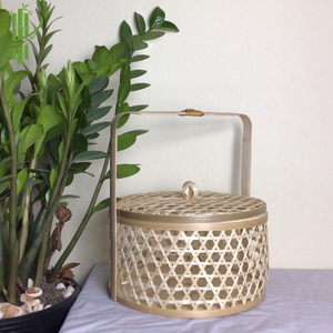 Bamboo Lunch Box Basket <b>Storage</b> Basket Decorative Natural Bamboo Wholesale ECO Friendly - Product Image 5