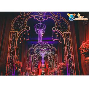 Arc de mariage décoratif en métal pour l'entrée Arches en fer forgé pour le mariage en plein air Décor magnifique arc en métal pour l'entrée du mariage - Product Image 1