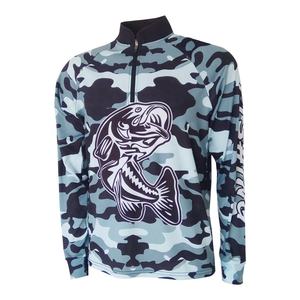 Camisas de alta calidad para hombre, Camisa de algodón/poliéster con media cremallera, de manga larga, informal - Product Image 1