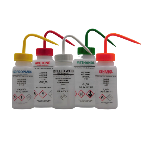 Флакон для мытья с широким горлышком с маркировкой