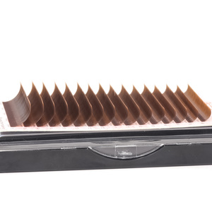 Extensiones de pestañas postizas de visón, color marrón miel, vegana, coreano, PBT, vendedor OEM - Product Image 6