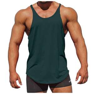 Camisetas sin mangas con logotipo personalizado para hombre, nuevo diseño, 100% algodón, Camiseta deportiva para gimnasio, función de secado rápido, encaje informal, Bangladesh - Product Image 1