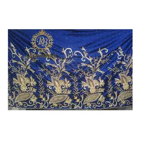 First Lady Sutra Mentah India George Wrapper dengan Blus 5 Yard Sutra Taffeta Sutra Mentah