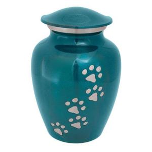 Brass Small <b>Keepsake</b> Urns for <b>Memorial</b> Ashes With Blue Finishing Manufacturer and Exporter From India - Product Image 3