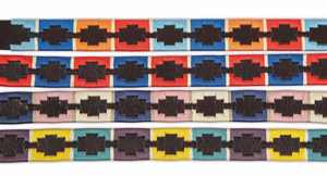 Brida de polo de cuero curtido vegetal teñido con tambor indio de alta calidad con banda de rodadura de nailon y hebillas de latón - Product Image 2