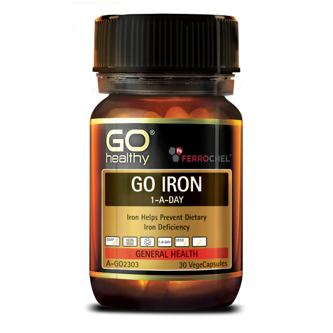 Здоровый желез 1-A-DAY - 30 VegeCapsules-помогает предотвратить недостаток железа-Сделано в Новой Зеландии