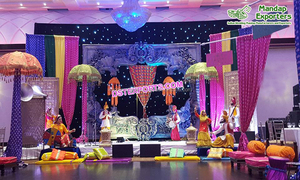 ฉากกั้นห้องไม้สำหรับงานแต่งงาน,ฉากกั้นสำหรับเวที Mehndi และฉากกั้นทำจากไม้ - Product Image 2