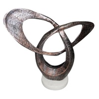 Statue de fantaisie, décoration d'intérieur, couleur noire et or pour le salon, artisanat, sculpture décorative en laiton, avec nouveau look