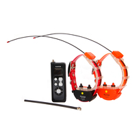 Collier de suivi GPS pour chien imperméable avec fonction d'entraînement pour la chasse sans carte SIM GPS-DTR-25002 pour 2 chiens