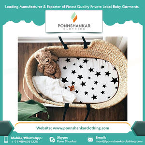 Custom Printed Premium Quality Super Soft Organic Cotton Bassinet Sheets - Product Image 2