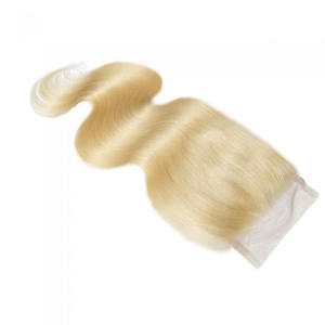 Cheveux humains indiens vierges Remy, en vrac doux, style vague naturelle, double trame, dentelle blonde décolorée, tissage brut simple dessiné - Product Image 1