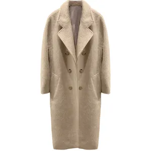 양모 알파카 코트 겨울 여성 모직 긴 캐시미어 코트 자켓 Suli 101801 알파카 캐시미어 코트 가을
