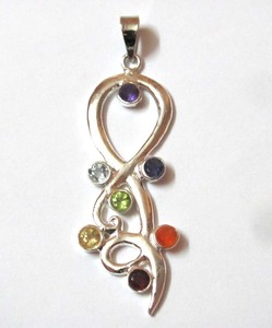 Best Value of Curved Leaf Chakra Pendants : Curved Leaf Chakra Pendants for Sale - Product Image 1