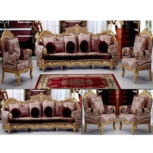 Haever — ensemble de canapé en cuir Baroque classique de 5 places, pour salon, meubles de salon, Style indien - Product Image 1