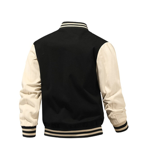 Veste universitaire de baseball en laine de haute qualité Slim Casual Letter Pattern Réversible Écologique pour hommes et femmes Hiver - Product Image 5