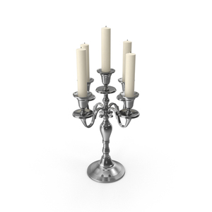 Events Decorative 5 Branch Silver <b>Candelabra</b> - Product Image 1