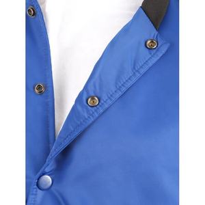 Chaqueta de Béisbol Personalizada con Logotipo de PIHA SPORTS, Chaqueta Universitaria de Béisbol Azul Satinado de Color Sólido 100% para Hombre - Product Image 2