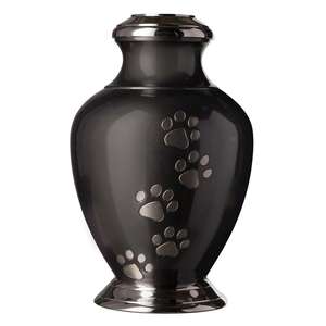 Kaku avec bande de laiton patte design animaux de compagnie, urnes de crémation pour cendres funérailles métal laiton/aluminium - Product Image 2