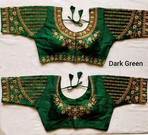 Blouse en tissu de soie lourde indienne, paillettes brodées, chemisier de travail, lehenga, nouvelle collection - Product Image 2