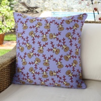 Sarung Bantal Lempar 100% Poliester dengan Motif Daun Kartun Bergaris Geometris Tenun Jacquard Modern, Hewan, dan Titik-titik Laut untuk Rumah dan Hotel