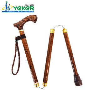 Canne pliante portable personnalisable en bois pour la marche - Product Image 5