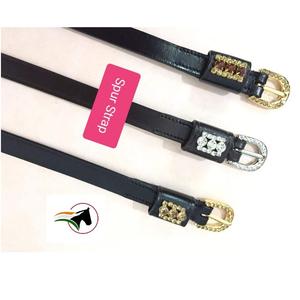Sangle d'éperon en cuir équestre à la mode de haute qualité avec boucle de luxe en cristaux pour produits équestres - Product Image 3