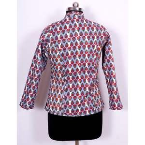 Chaqueta de Algodón para Mujer, Estilo Étnico Boho, Cómoda para Fiestas, Reversible, Estilo Indio - Product Image 6