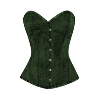 Corsets pour femmes en dentelle brodée de qualité supérieure, avec une seule baleine en acier, body en satin à couvrance totale, léger, respirant, écologique et à séchage rapide