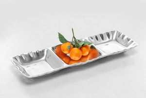 Meilleure Vente Ensemble de 2 En Métal Plateau En Argent Nickel Poli Haute Plateau Table Décoration Hôtel Plateaux D'alimentation - Product Image 6