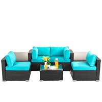 Vietnam D.L. Modernes, ausziehbares Outdoor-Sofa-Set, umwandelbar, aus Polyrattan, für Essbereiche im Garten, Werkstatt und Villa