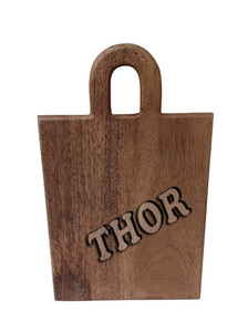 Tabla de cortar de cocina de madera marrón y bambú, bloque de corte de artículos para el hogar y tabla de cortar ecológica - Product Image 6