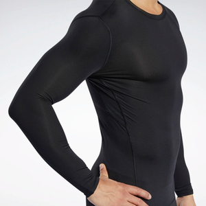 OEM 2026 Plain t shirts long sleeve fitness wear men t shirt and washed Spandex <b>Polyester</b> men <b>tshirt</b> - Product Image 4